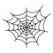 Danger spider web icon, outline style