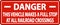 Danger Stops At All Railroad Crossings Label Sign On White Background