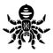 Danger tarantula icon, simple style
