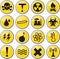 Danger toxic hazard icon illustration