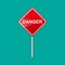 Danger traffic sign isolated on background