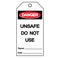 Danger Unsafe Do Not Use Tag Symbol Sign,Vector Illustration, Isolate On White Background  Label. EPS10