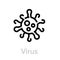 Danger Virus Bacteria vector icon illustration isolated