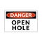 Danger warning open hole sign. Safety protection icon