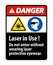 Danger Warning PPE Safety Label,Laser In Use Do Not Enter Without Wearing Laser Protective Eyewear