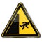 Danger and warning risk of falling