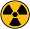 Danger warning yellow sign. Radiation sign, Toxic sign and Bio hazard icon background.