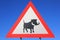 Danger - Warthog and Wildlife Crossing Road Sign - Road Hogs watch out for the pigs