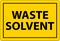 Danger Waste Solvent Sign On White Background