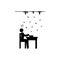 danger, water, ceiling icon. Element of human danger sign icon for mobile concept and web apps. Detailed danger, water, ceiling ic