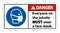 Danger Wear A Face Mask Sign Isolate On White Background