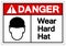 Danger Wear Hard Hat Symbol Sign, Vector Illustration, Isolate On White Background Label. EPS10