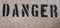Danger word on the marble wall