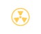 Danger yellow vector signs. Radiation sign, Biohazard sign, Toxic sign logo design. Symbol of radioactive threat alert vector.