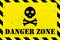 Danger zone grunge background