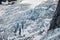 Dangerous aspect of glacier hiking in Bugaboos provincial park in BC, Canada