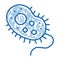 Dangerous Bacillus Bacteria doodle icon hand drawn illustration