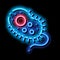 Dangerous Bacillus Bacteria neon glow icon illustration