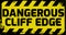 Dangerous cliff edge sign