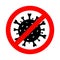 Dangerous coronavirus bacteria mushroom icon. Illustration vector isolated on white background