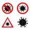 Dangerous coronavirus bacteria mushroom icon. Illustration vector isolated on white background