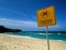 Dangerous currents sign on Bronte Beach, Australia