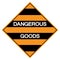 Dangerous Goods Symbol Sign, Vector Illustration, Isolate On White Background Label. EPS10