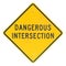 Dangerous Intersection sign