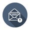 Dangerous message. Email error icon.Envelope icon with exclamation mark. Envelope icon and alert, error, alarm, danger symbol.