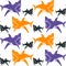 Dangerous sharks seamless pattern