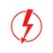 Dangerous sign. Thunder and bolt lighting flash icon. Electric thunderbolt, lightning bolt icon â€“ for stock