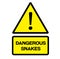 Dangerous snakes warning sign