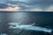 Dangerous storm is coming above the ocean near the Salmon Beach in Western Australia