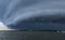 Dangerous storm front approaching coastal town of Beaufort, South Carolina