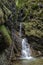 Dangerous trail across waterfall (using Via Ferrata), Slovak P