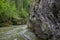 Dangerous trail along the Hornad river (using Via Ferrata), Slovak Paradise National Park,Slovakia