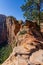 Dangerous trail in Zion National Park, Angel\'s landing