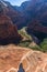 Dangerous view point on Angel\'s landing, Zion