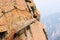 Dangerous walkway at top of holy Mount Hua Shan