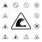 dangerously high wave sign icon. Detailed set of Warning signs icons. Premium quality graphic design sign. One of the collection i