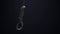 Dangling Hangman Noose over black background