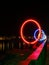 Daniel Buren`s colorful rings in Nantes, France