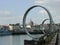 Daniel Buren`s colorful rings in Nantes, France