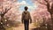 Daniel\\\'s Journey: A Stunning Anime Illustration Of A Cherry Blossom Park