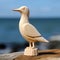 Danish Design Inspired Wood Carving Seagull - Uhd Image