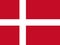 Danish flag, flat layout, vector illustration