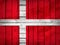 Danish flag painted on wooden boards