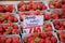 Danish fruit vendors sells danish strawberry fruit in Copenhagen