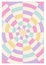 Danish pastel checkered poster design. Trendy circles abstract geometric background. Y2K aesthetic. Vector illustration.