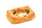 Danish pastry on white background